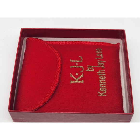 VINTAGE KENNETH JAY LANE COUTURE Silver Tone CRYSTAL CLIP on EARRINGS - Picture 6 of 7